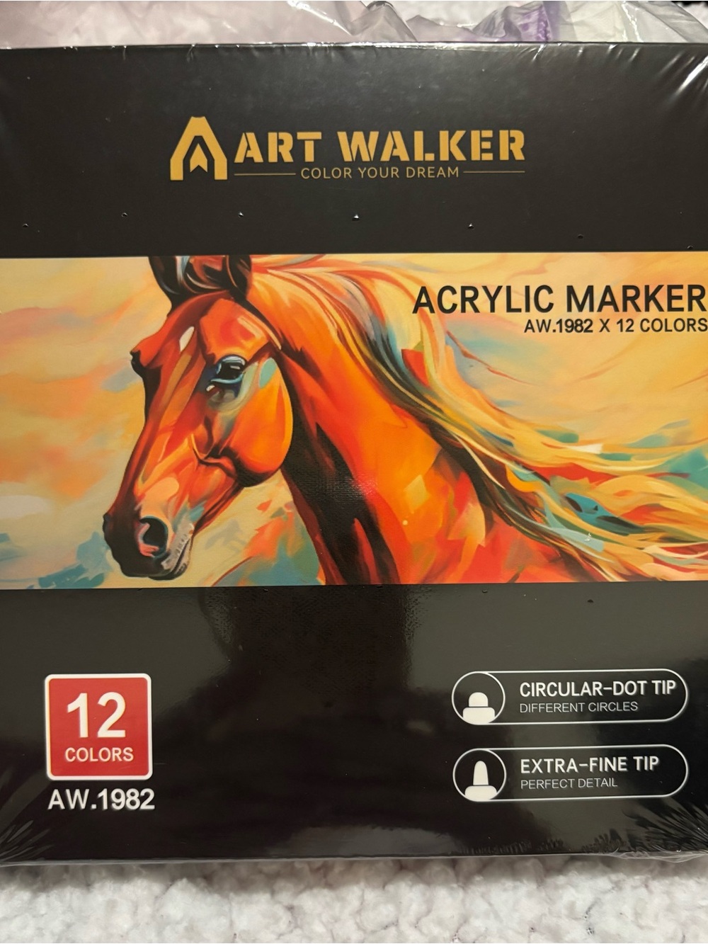 NWT Art Walker Acrylic Markers - 12 Dual Tip Paint Markers